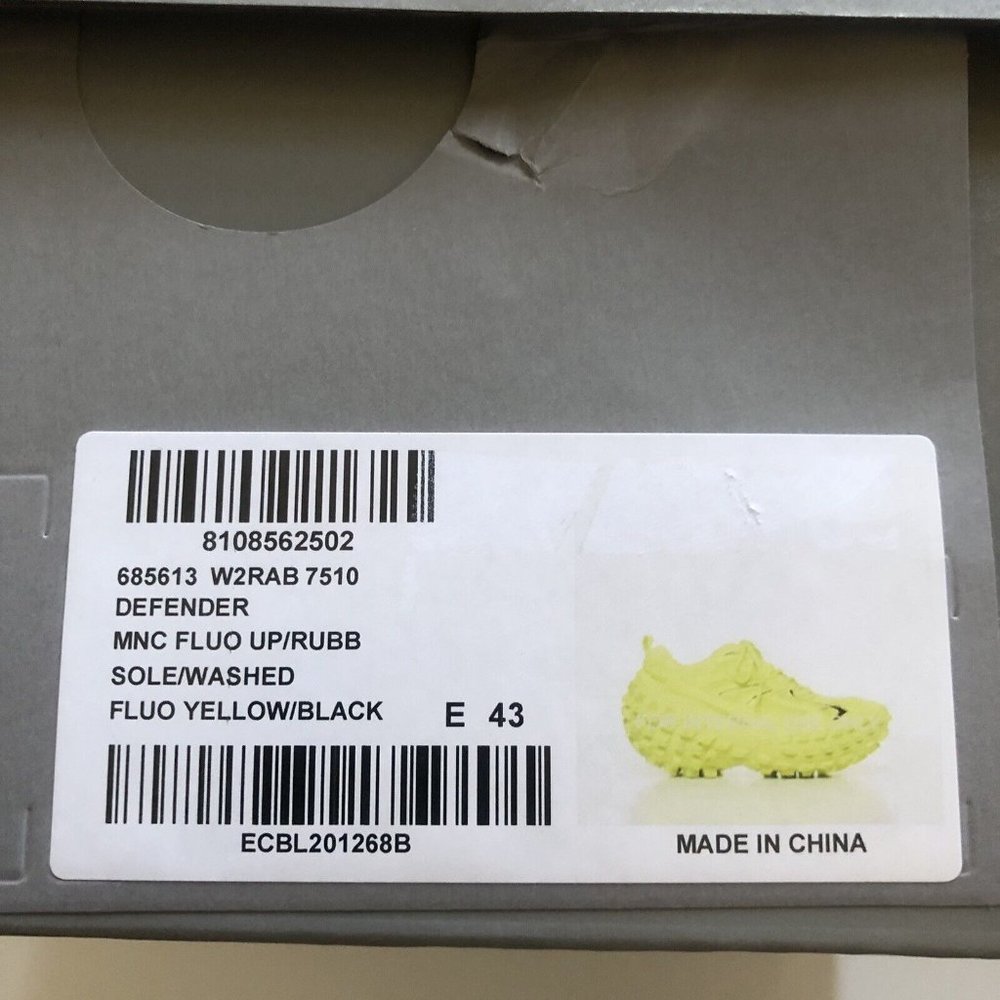 Balenciaga Bouncer Sneakers Fluo Yellow & Black - Picture 7 of 12
